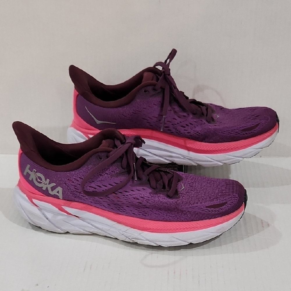 Hoka Clifton 8 Women's Magenta and Pink Athletic Shoes Size 8.5 B